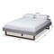 Baxton Studio Liliya Light Grey Upholstered Walnut Finished Full Size Platform Bed 156-9416 - alternate 3